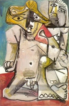 Homme et Femme nus 1971 cubisme Pablo Picasso Peinture à l'huile